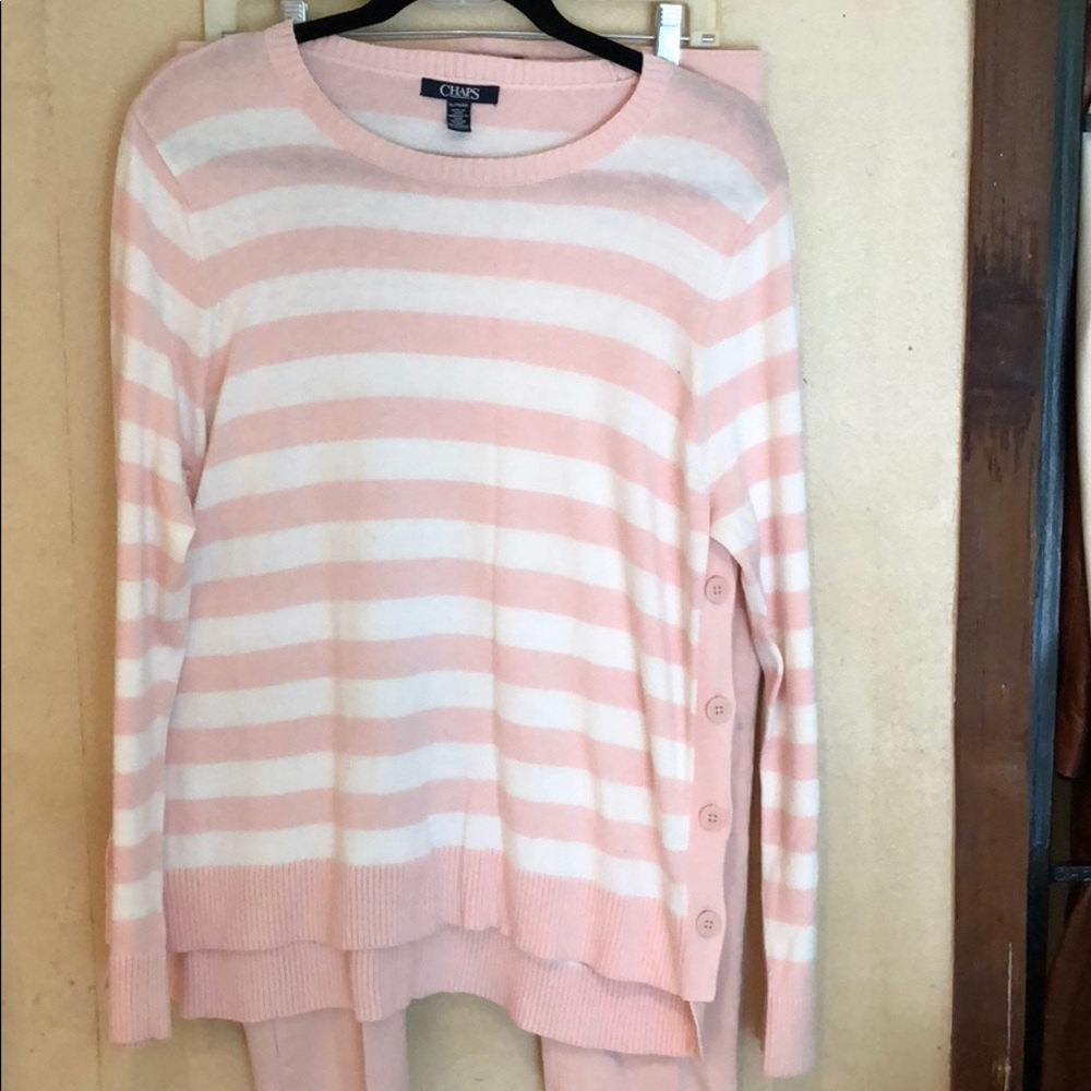 Chaps Sweater and Cropped Pants Great for Spring